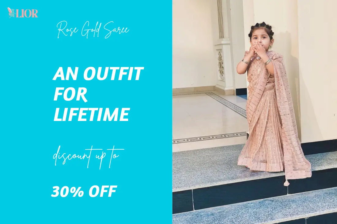 Discover the Enchanting Rose Gold Saree