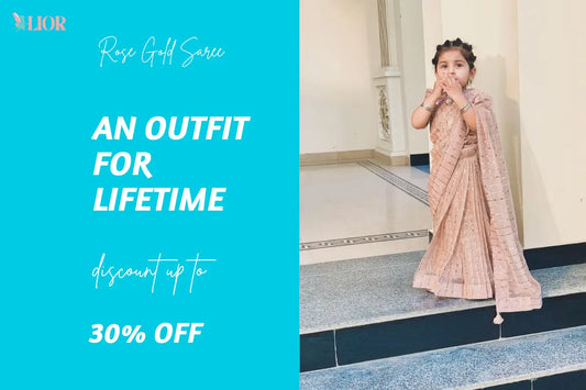 Discover the Enchanting Rose Gold Saree