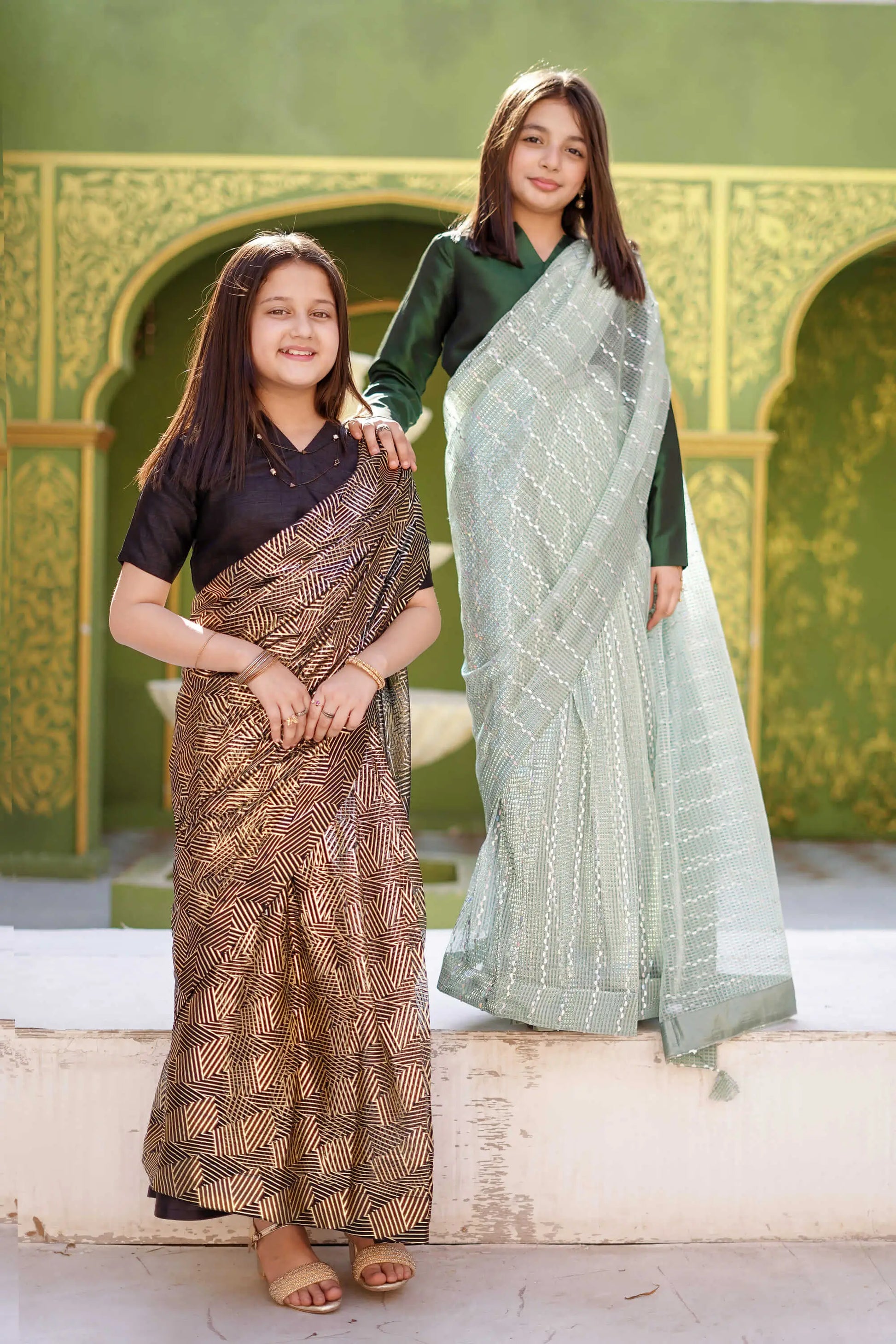 Black and Golden Saree | LIOR.PK