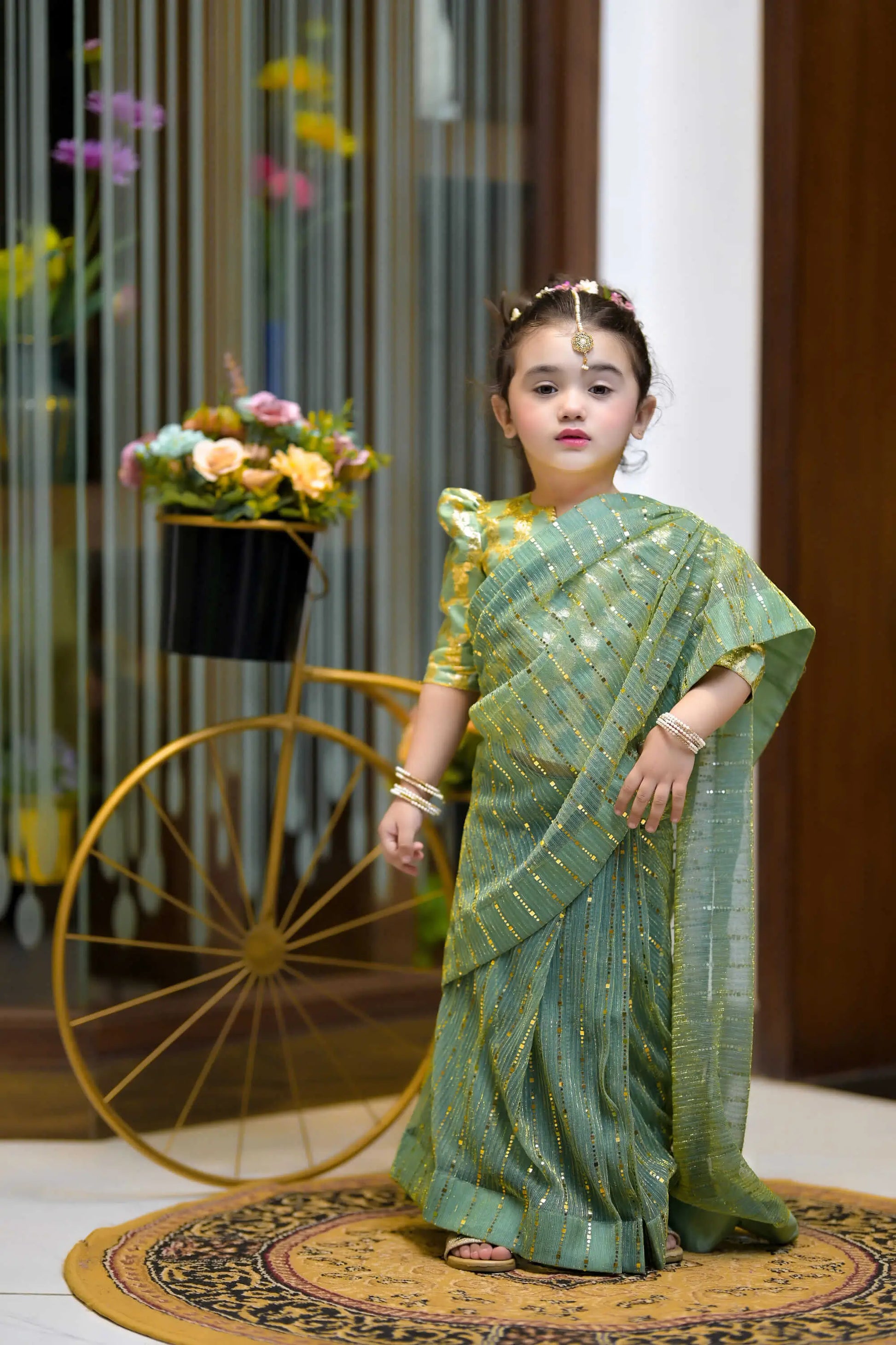 Green Moonlight Saree | LIOR.PK