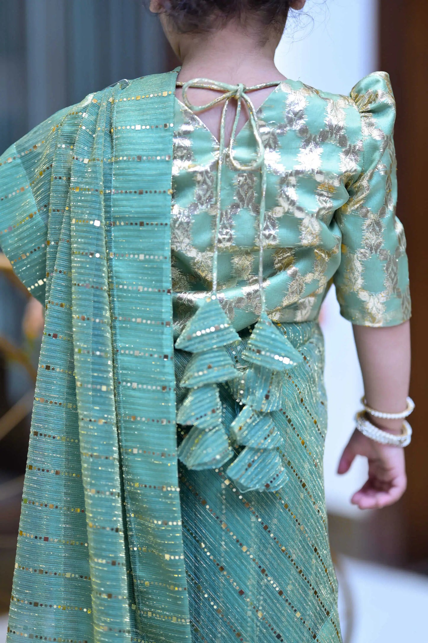 Green Moonlight Saree | LIOR.PK