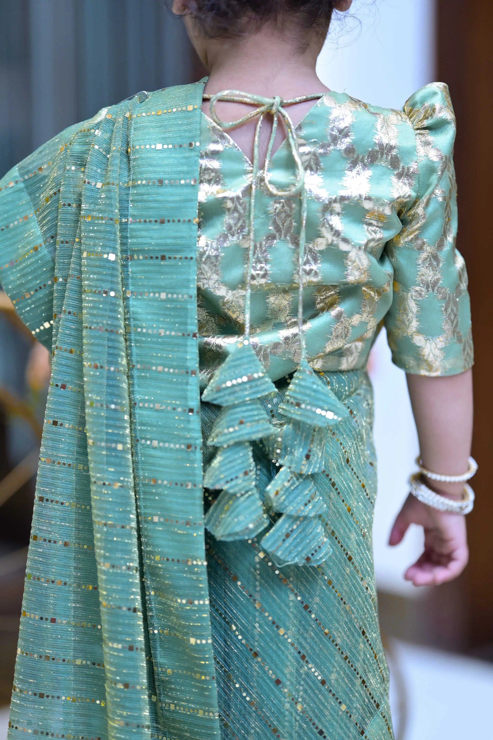 Green Moonlight Saree | LIOR.PK