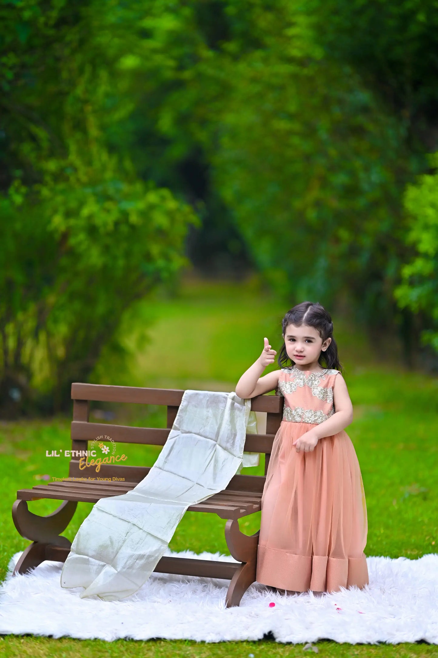Peach Sleeveless Frock | LIOR.PK