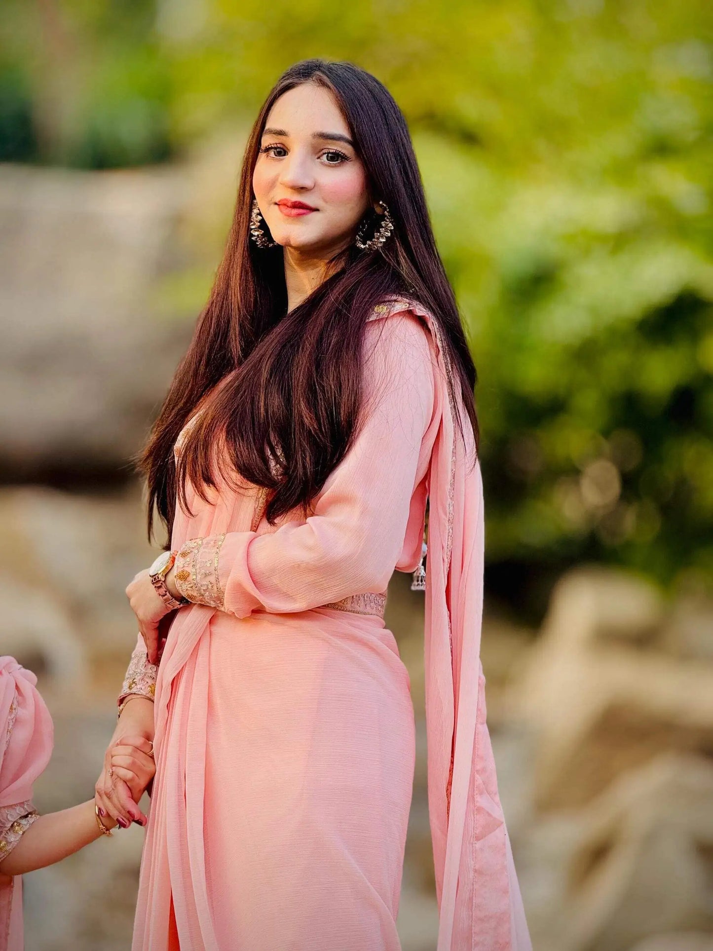 Pink Chiffon Saree 2 | LIOR.PK