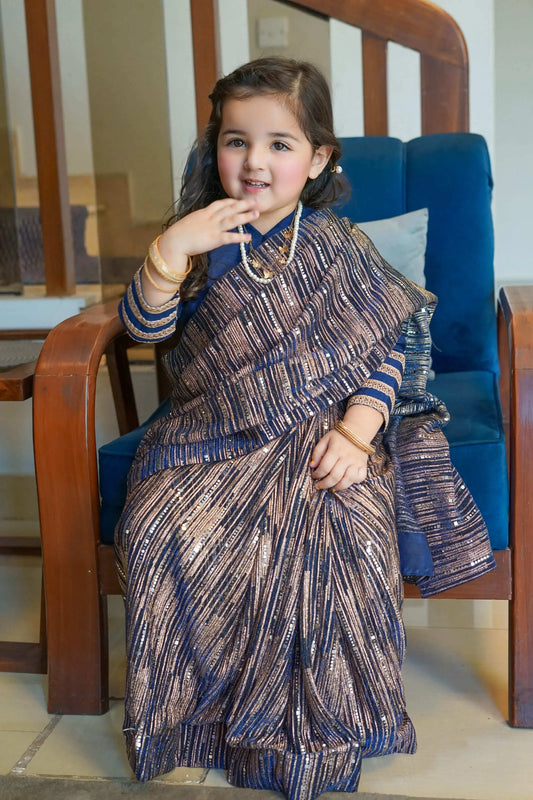 Royal Blue Saree | LIOR.PK