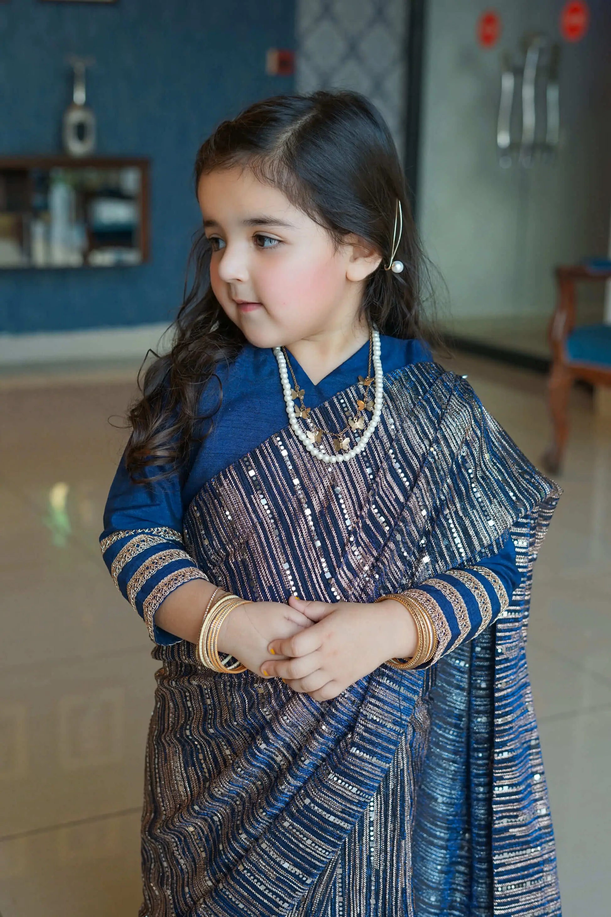 Royal Blue Saree | LIOR.PK