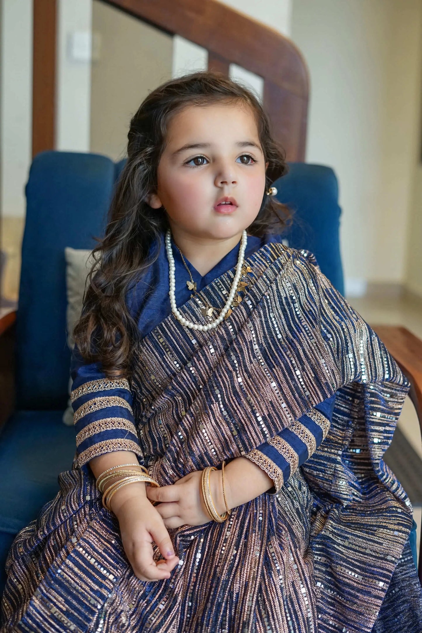 Royal Blue Saree | LIOR.PK