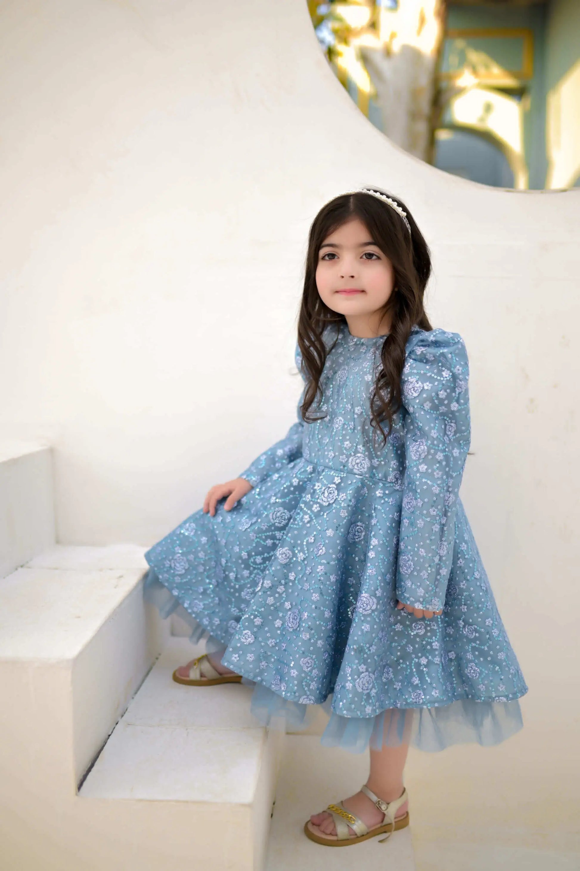 Sky Blue Frock | LIOR.PK