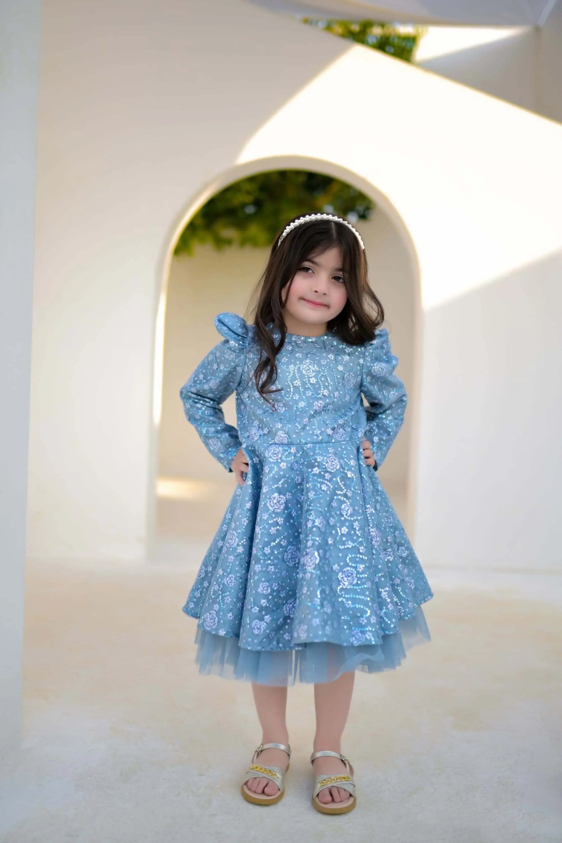 Sky Blue Frock | LIOR.PK